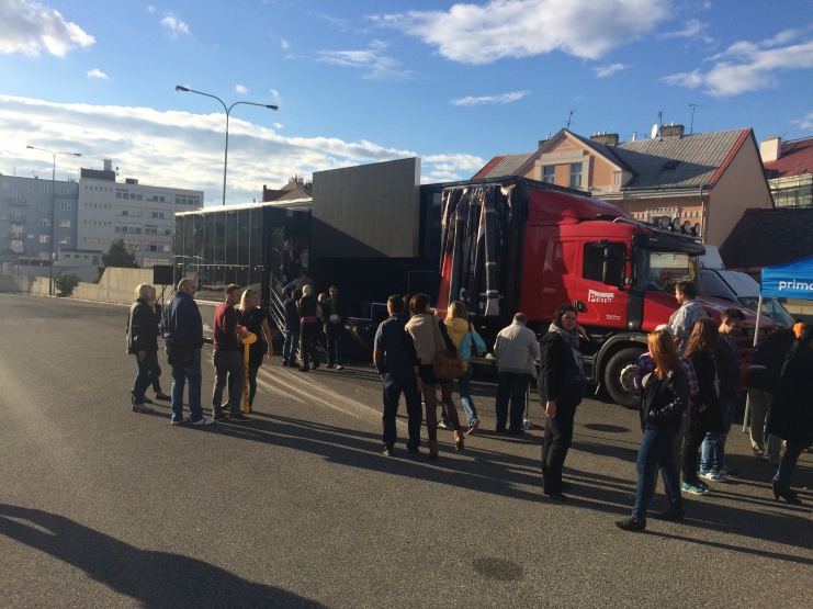 Ostraha kamionu a akce Prima jede za vámi v roce 2014 v Ostravě, Karlovy Vary, Olomouc, Plzeň, Liberec... 