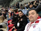 na tribuně při poháru Evropské ligy Astana-Slavia 